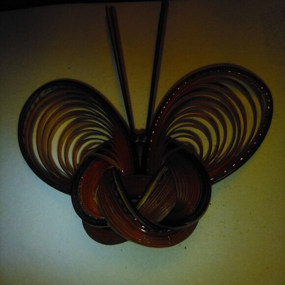 Darling Delicate Handmade In Farm Chiengrai Thailand Brown Butterfly Brooch Pin - Picture 2 of 16